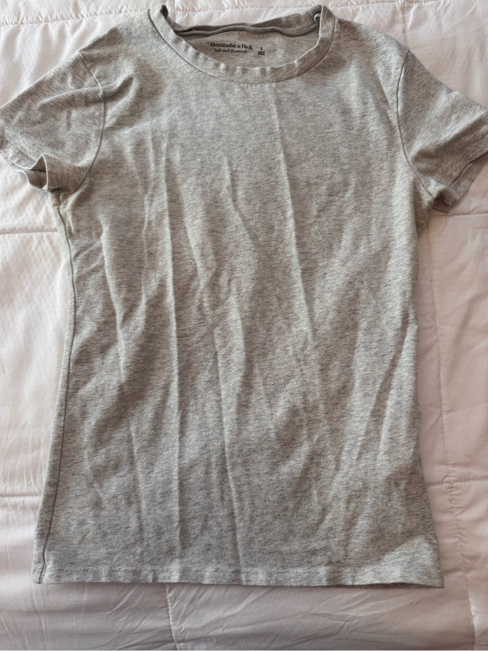 Abercrombie & Fitch Light Heather Gray Soft Tee